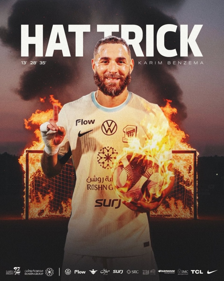 九游官网-本泽马在沙特超联赛已经4次戴帽，创造吉达联合队史纪录